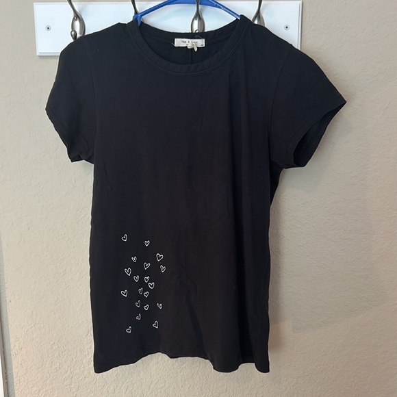 Rag & Bone Scattered Heart Tee in Black small - Picture 3 of 5